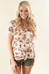 Strawberry Cream Floral Top