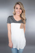 Dark Grey Pocket Top