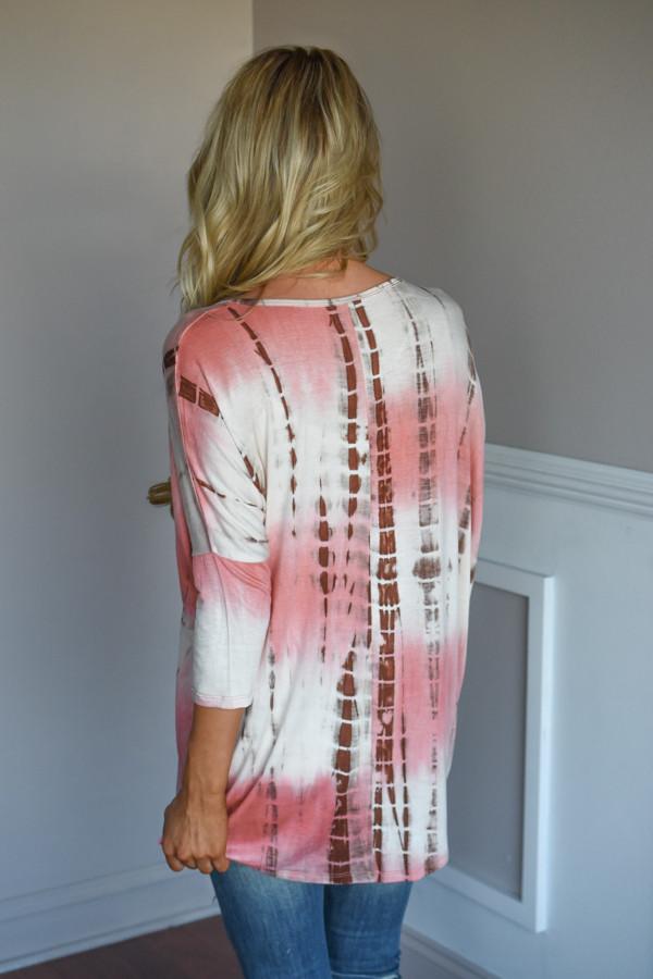 The Girl Loves Pink Top ~ Tie Die