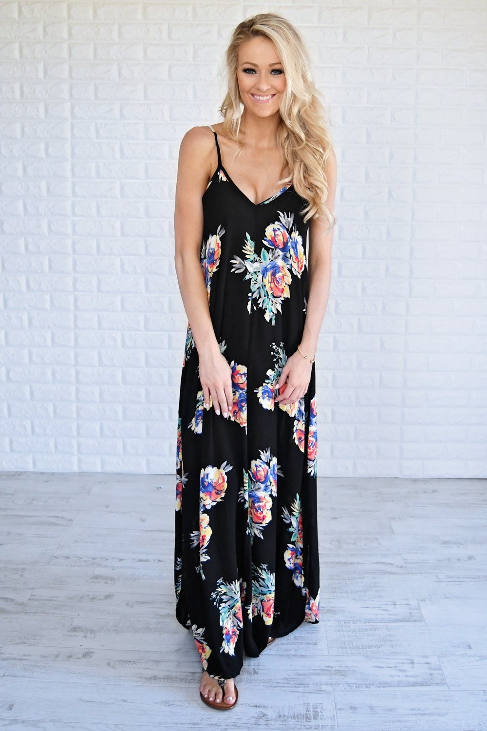 Rumor Has It Black Floral Dress