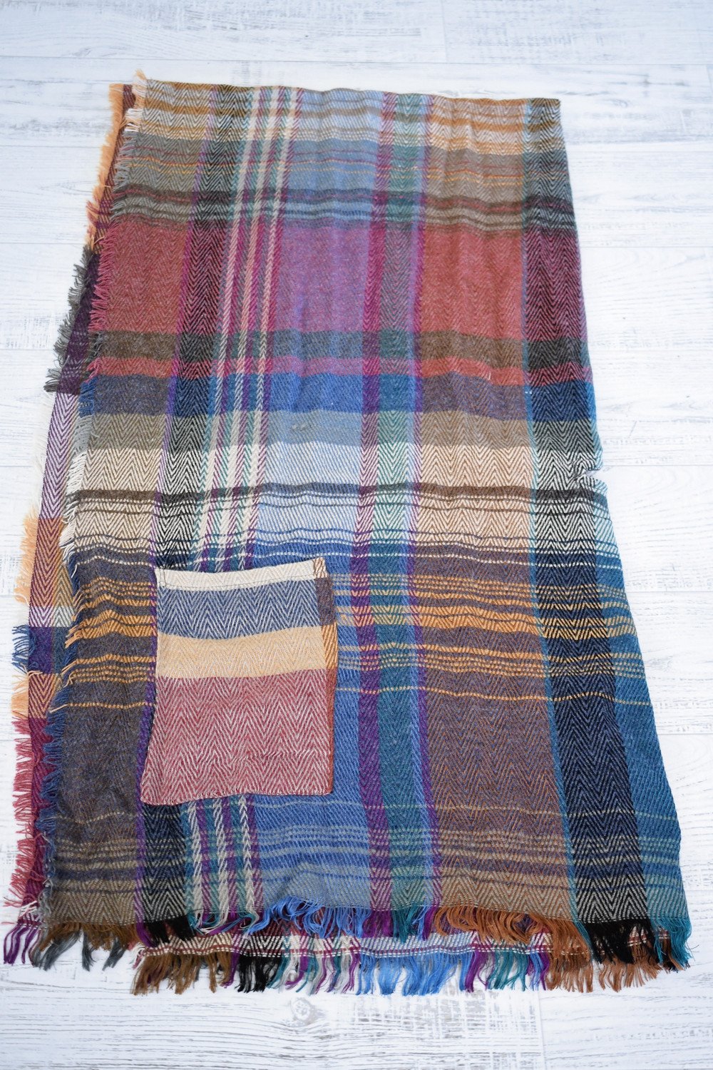 Pink & Purple Poncho Scarf