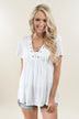 Favorite Lace Up Top ~ Solid Ivory
