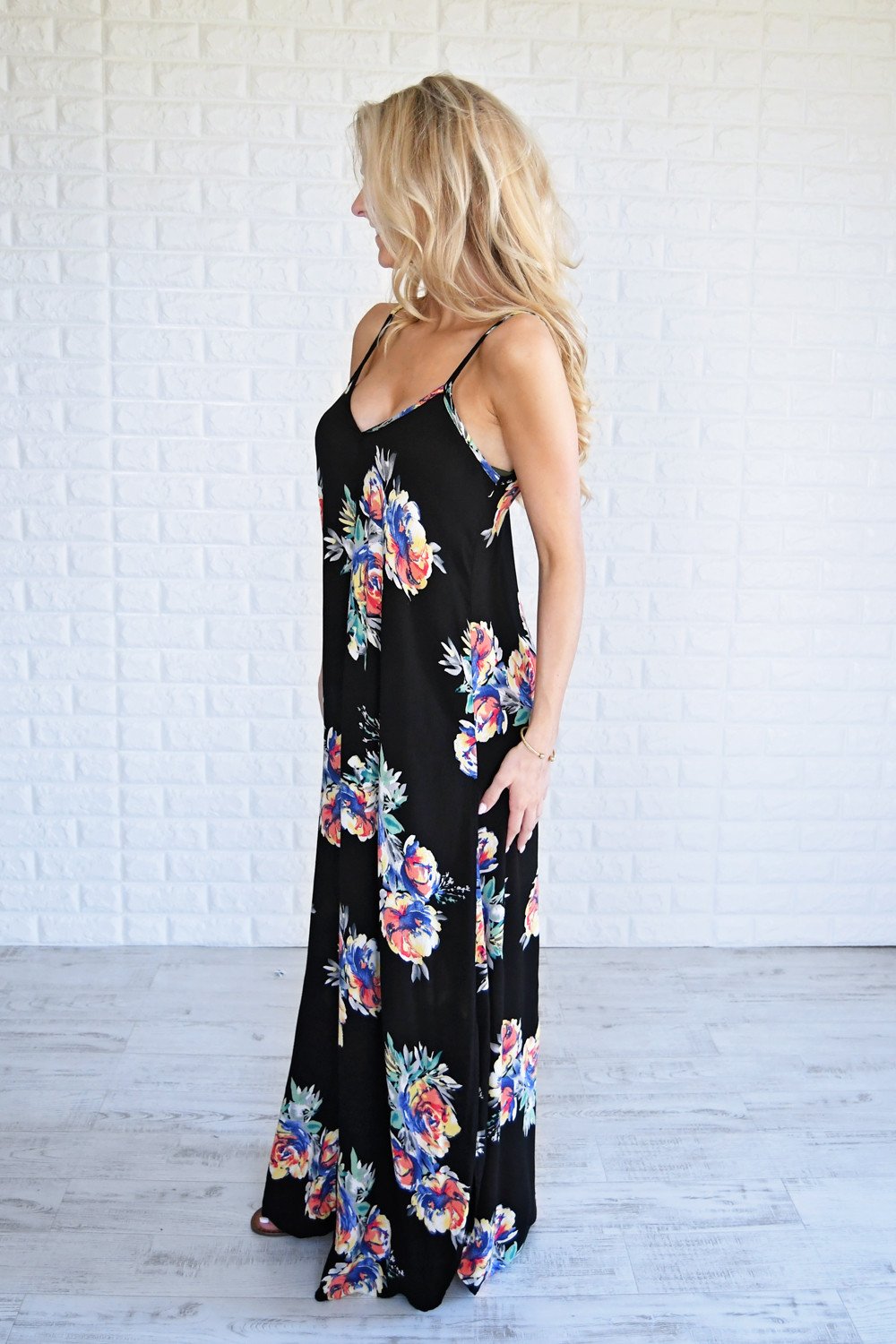 Rumor Has It Black Floral Dress