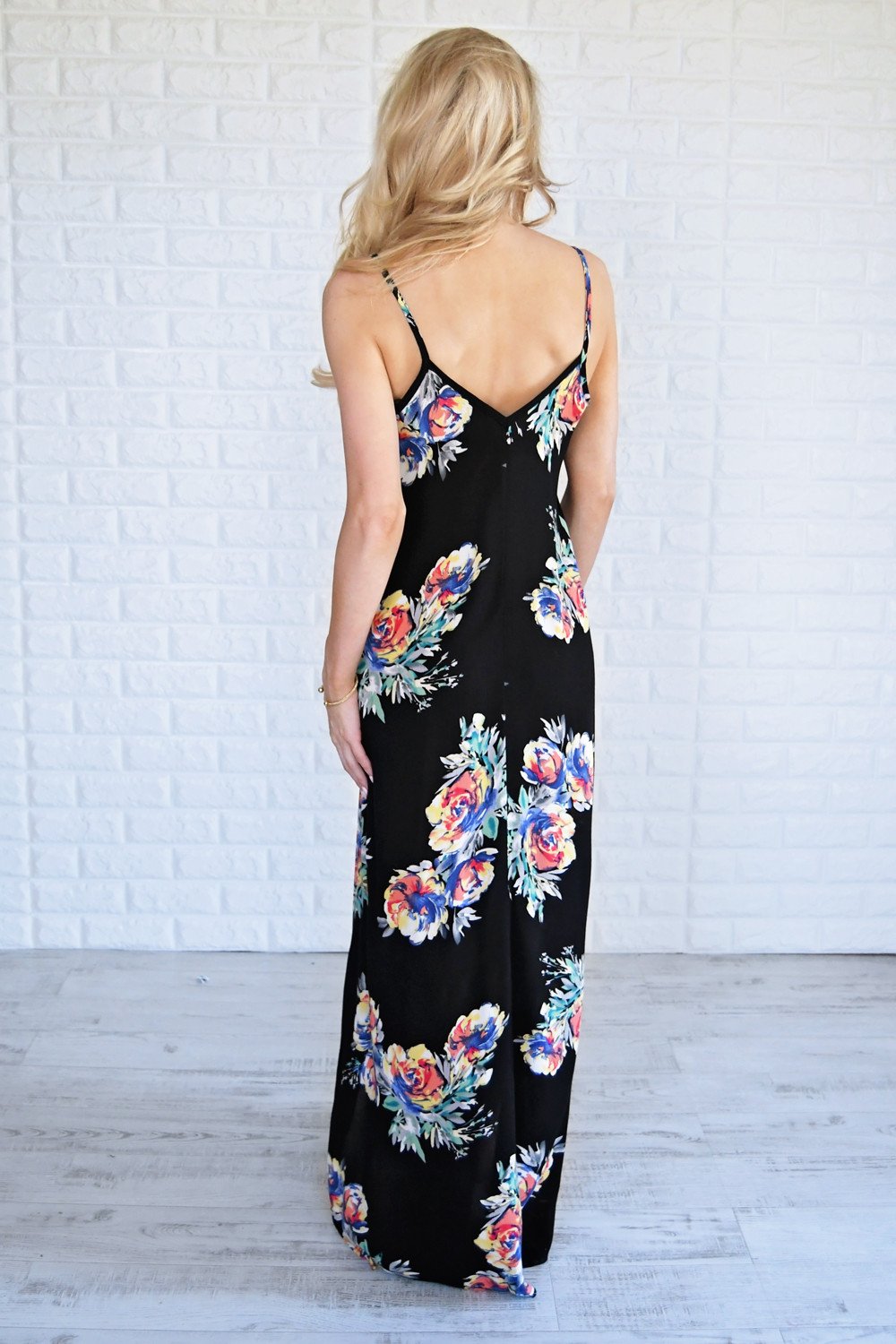 Rumor Has It Black Floral Dress
