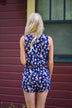 Navy Floral Romper