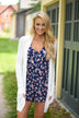 Navy Floral Romper