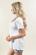 Favorite Lace Up Top ~ Solid Ivory
