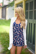 Navy Floral Romper