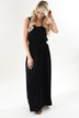 Black Drawstring Maxi Dress