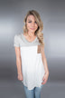 Heather Grey Pocket Top