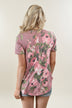 Yours Truly Floral V-Neck Mauve
