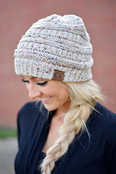 CC Beanie - Ivory Speckled