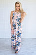 Beautiful Bouquet Floral Maxi Dress ~ Pink