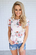 Sugar Kissed Floral Top - Cream