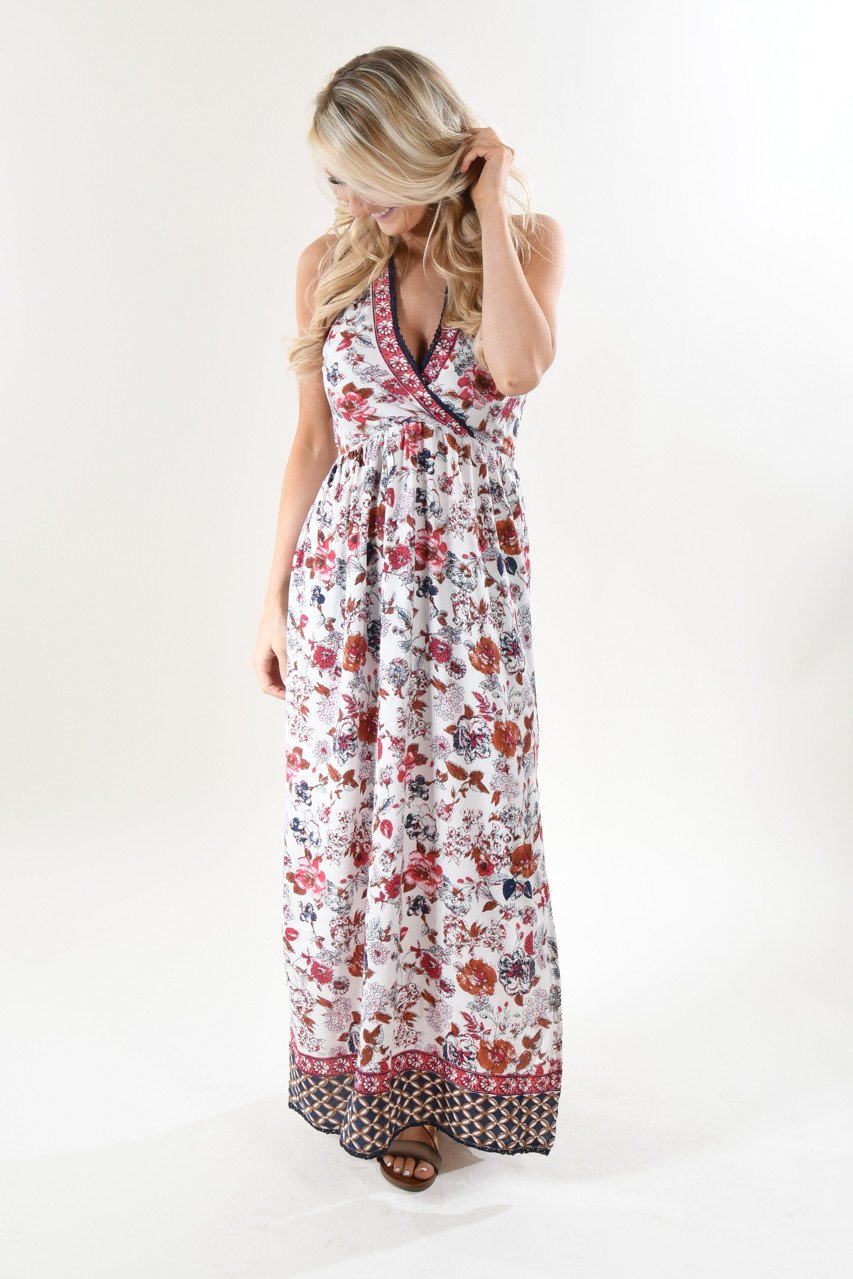 Ethnic Print Maxi Dress