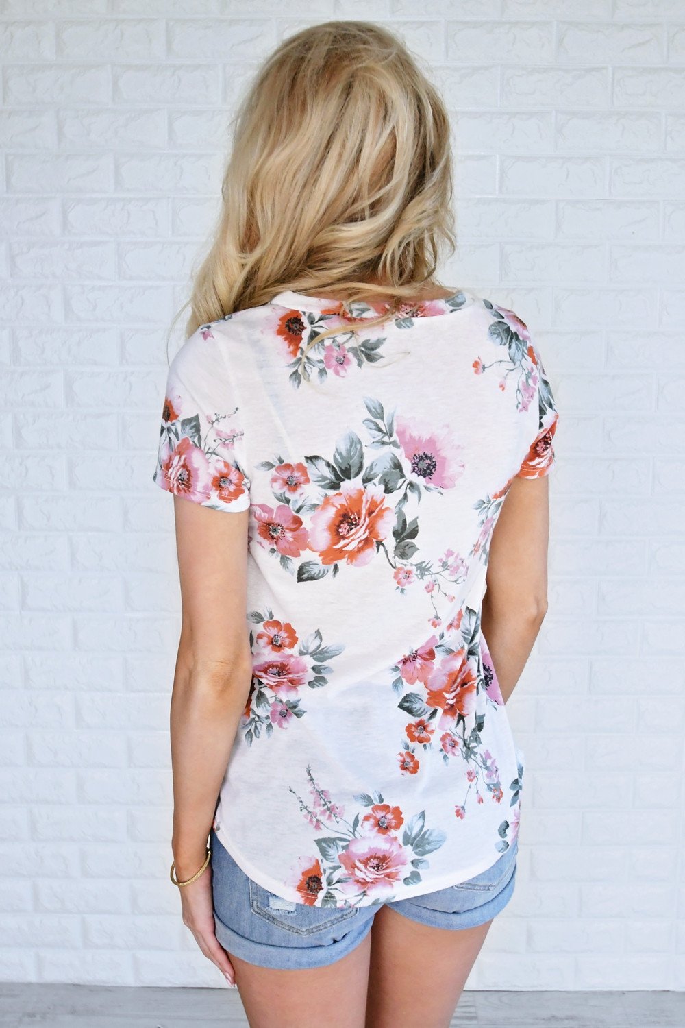 Sugar Kissed Floral Top - Cream