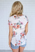 Sugar Kissed Floral Top - Cream