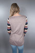 Striped Sleeve Tunic Top ~ Mauve