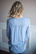 Lace Me Up Baby Blue Top