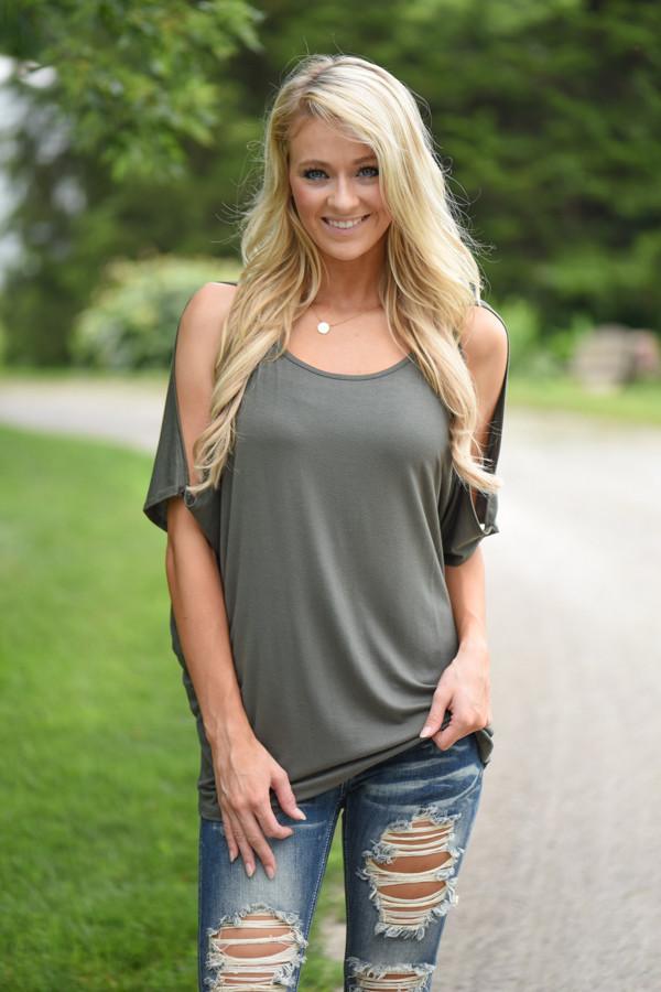 Heart on My Sleeve Top - Olive