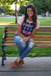 Neon Geo Print Top ~ Pink