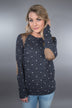 Navy Polka Dot Top
