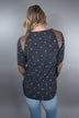 Navy Polka Dot Top