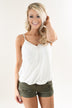 Cream Crossover Tank Top