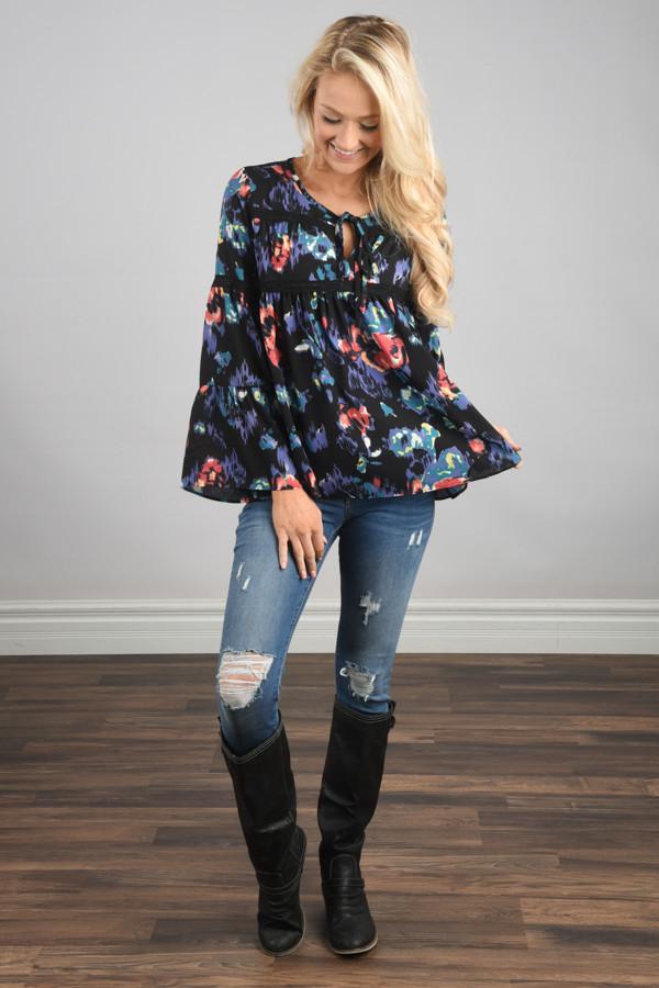 One In A Million Floral Tunic Top