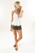 Cream Crossover Tank Top