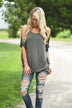 Heart on My Sleeve Top - Olive