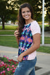 Neon Geo Print Top ~ Pink