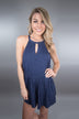 Navy Beach Romper