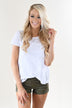 Back Detail Holey Top ~ White