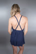 Navy Beach Romper