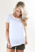 Back Detail Holey Top ~ White