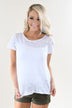Back Detail Holey Top ~ White