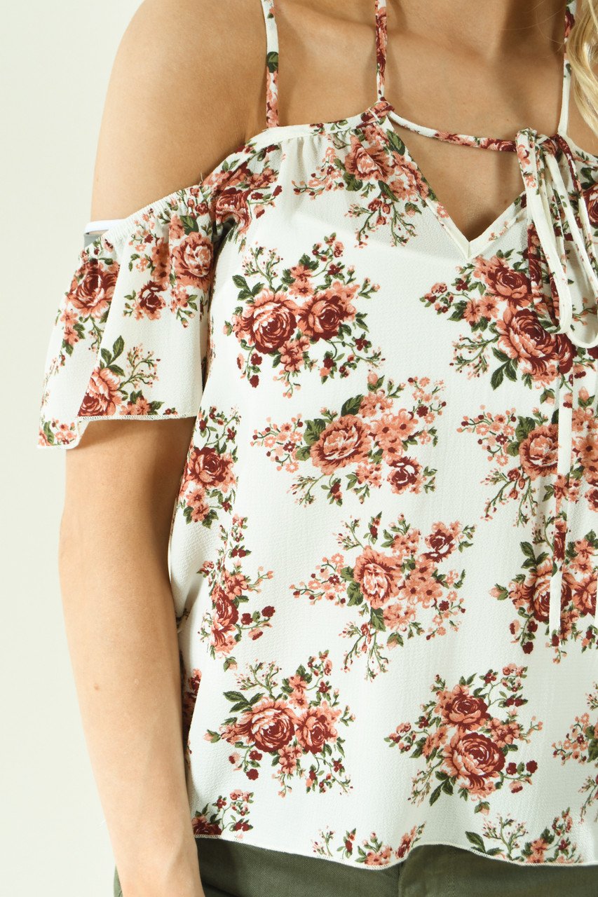 Strappy Floral Top