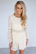 Athena Romper ~ Cream