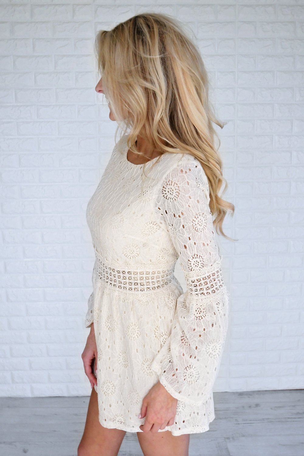 Athena Romper ~ Cream