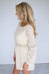 Athena Romper ~ Cream