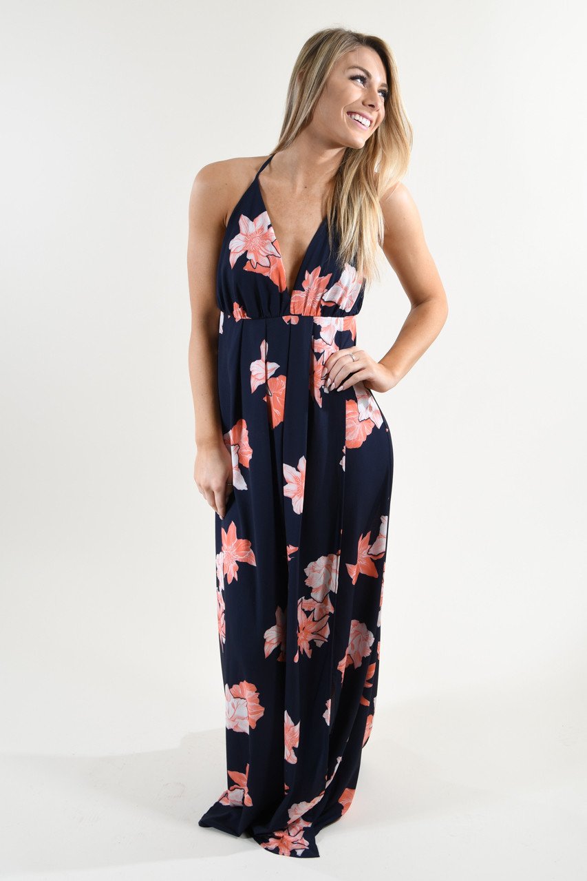 Sultry Summer Maxi Dress ~ Navy