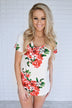 Ivory Floral Scoop Neck Top