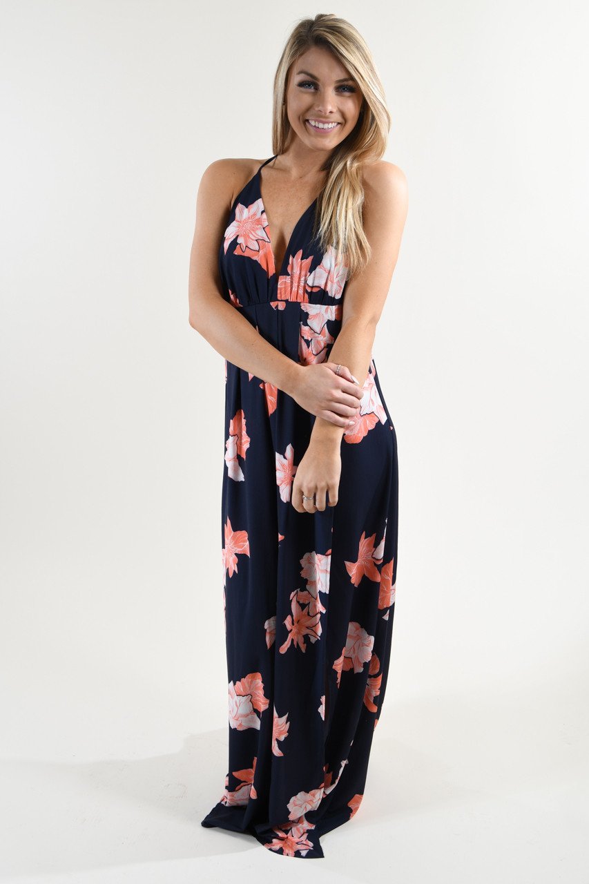 Sultry Summer Maxi Dress ~ Navy