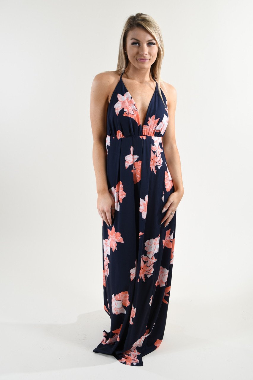 Sultry Summer Maxi Dress ~ Navy
