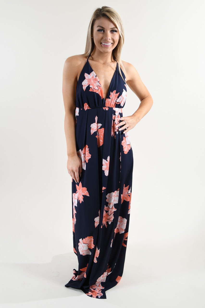 Sultry Summer Maxi Dress ~ Navy