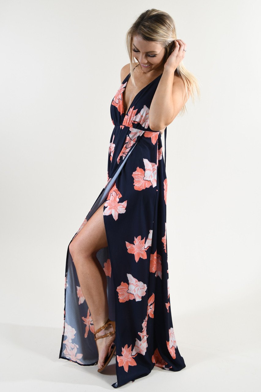 Sultry Summer Maxi Dress ~ Navy