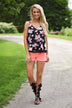 Sweet Wanderer Neon Floral Tank