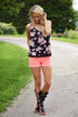 Sweet Wanderer Neon Floral Tank
