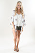 Ivory Floral Skull Kimono